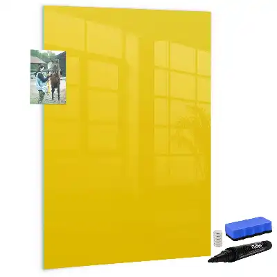 Lavagna magnetica cancellabile a secco colore giallo chiaro