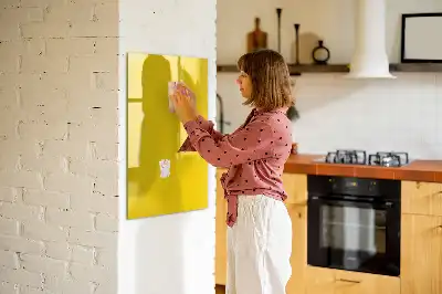 Lavagna magnetica cancellabile a secco colore giallo chiaro