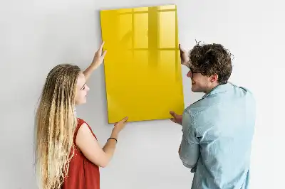 Lavagna magnetica cancellabile a secco colore giallo chiaro