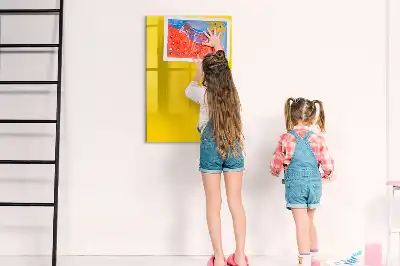 Lavagna magnetica cancellabile a secco colore giallo chiaro