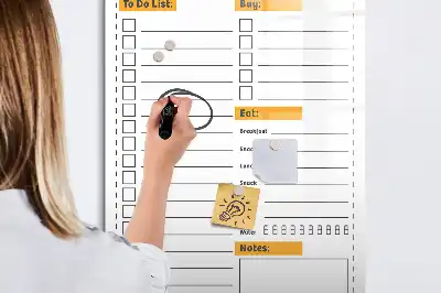 Lavagna magnetica cancellabile a secco con design lista delle cose da fare