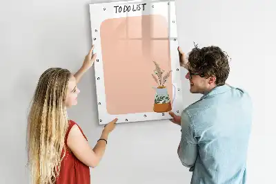 Lavagna magnetica cancellabile a secco con design lista delle cose da fare