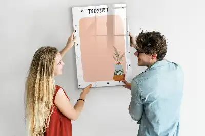 Lavagna magnetica cancellabile a secco con design lista delle cose da fare
