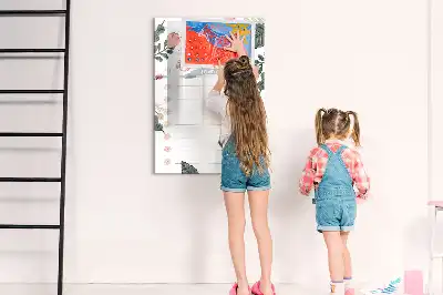 Lavagna magnetica cancellabile a secco lista decorativa