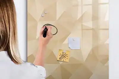 Lavagna magnetica cancellabile a secco con motivo ad astrazione di triangoli
