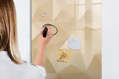 Lavagna magnetica cancellabile a secco con motivo ad astrazione di triangoli