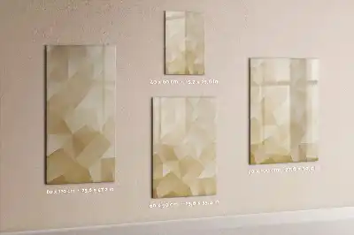 Lavagna magnetica cancellabile a secco con motivo ad astrazione di triangoli