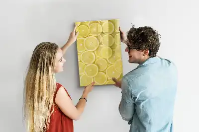 Lavagna magnetica cancellabile a secco motivo fette di limone