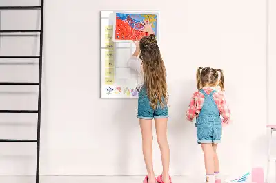 Lavagna magnetica cancellabile a secco pianificatore settimanale per i pasti
