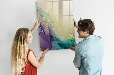 Lavagna magnetica cancellabile a secco motivo marmo colorato