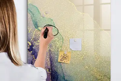 Lavagna magnetica cancellabile a secco motivo marmo colorato