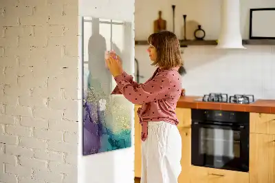 Lavagna magnetica cancellabile a secco motivo marmo colorato