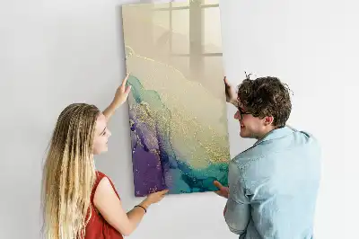 Lavagna magnetica cancellabile a secco motivo marmo colorato