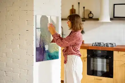 Lavagna magnetica cancellabile a secco motivo marmo colorato