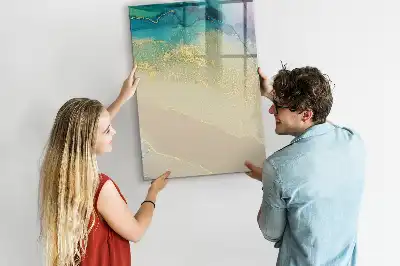 Lavagna magnetica cancellabile a secco con design in marmo colorato