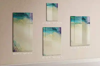 Lavagna magnetica cancellabile a secco con design in marmo colorato