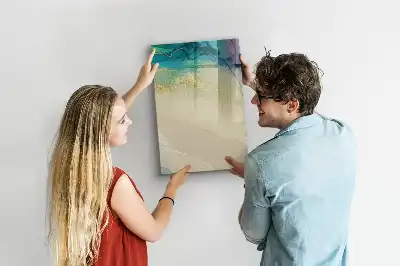 Lavagna magnetica cancellabile a secco con design in marmo colorato