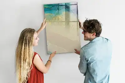 Lavagna magnetica cancellabile a secco con design in marmo colorato