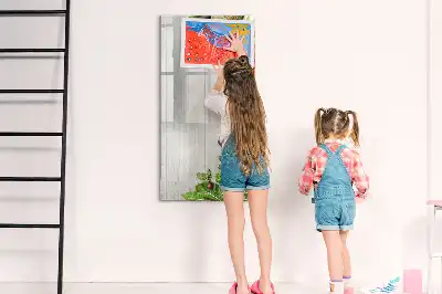 Lavagna magnetica cancellabile a secco decorazione con verdure su legno