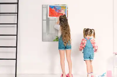 Lavagna magnetica cancellabile a secco decorazione con verdure su legno
