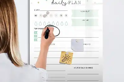 Lavagna magnetica cancellabile a secco con design per programma giornaliero