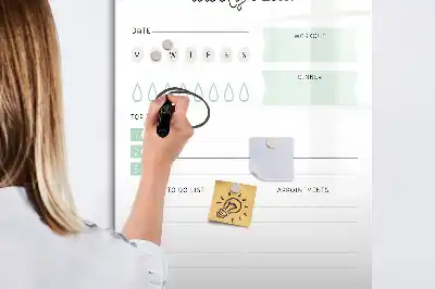 Lavagna magnetica cancellabile a secco con design per programma giornaliero