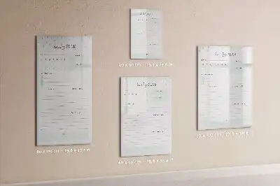 Lavagna magnetica cancellabile a secco con design per programma giornaliero