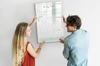Lavagna magnetica cancellabile a secco con design per programma giornaliero