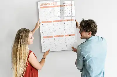 Lavagna magnetica cancellabile a secco per lista delle pulizie
