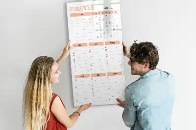 Lavagna magnetica cancellabile a secco per lista delle pulizie