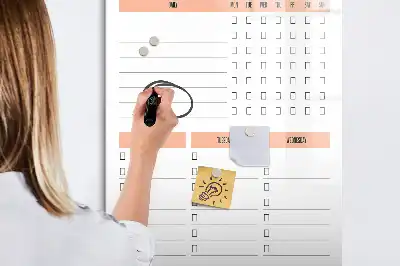 Lavagna magnetica cancellabile a secco per lista delle pulizie