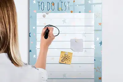 Lavagna magnetica cancellabile a secco con design lista delle cose da fare