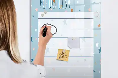 Lavagna magnetica cancellabile a secco con design lista delle cose da fare