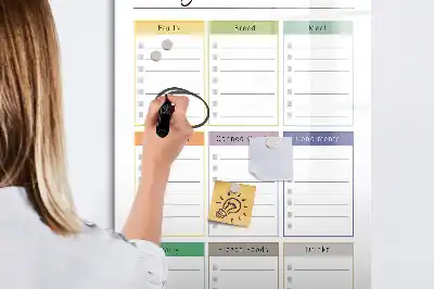 Lavagna magnetica cancellabile a secco per la lista della spesa