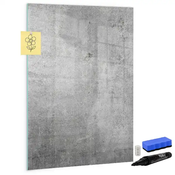 Lavagna magnetica cancellabile a secco color cemento chiaro