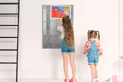 Lavagna magnetica cancellabile a secco color cemento chiaro
