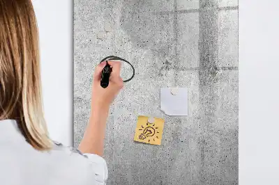 Lavagna magnetica cancellabile a secco color cemento chiaro