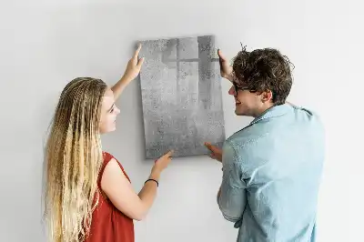 Lavagna magnetica cancellabile a secco color cemento chiaro
