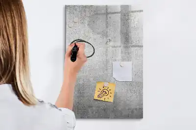 Lavagna magnetica cancellabile a secco color cemento chiaro