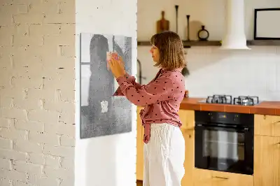 Lavagna magnetica cancellabile a secco color cemento chiaro