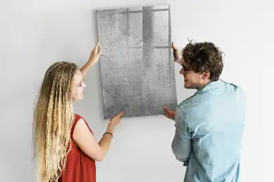 Lavagna magnetica cancellabile a secco color cemento chiaro