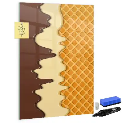 Lavagna magnetica cancellabile a secco con decorazione gelato
