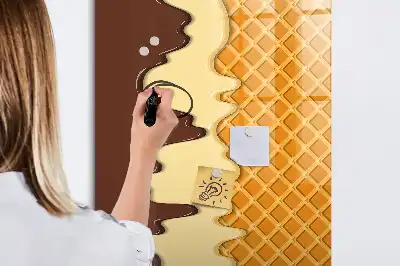 Lavagna magnetica cancellabile a secco con decorazione gelato