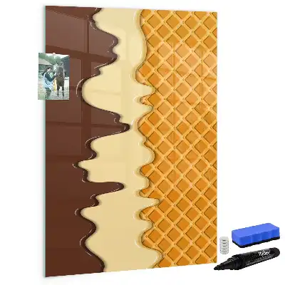 Lavagna magnetica cancellabile a secco con decorazione gelato