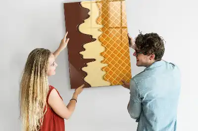 Lavagna magnetica cancellabile a secco con decorazione gelato