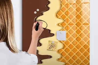 Lavagna magnetica cancellabile a secco con decorazione gelato