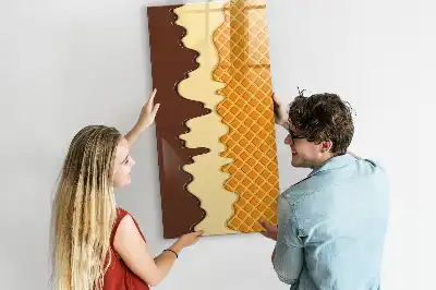 Lavagna magnetica cancellabile a secco con decorazione gelato