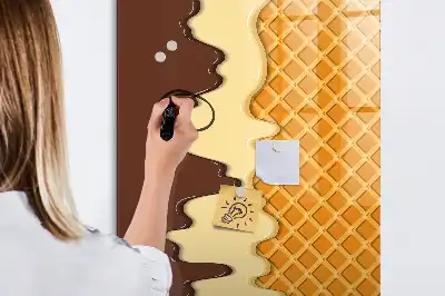 Lavagna magnetica cancellabile a secco con decorazione gelato