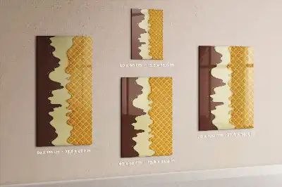 Lavagna magnetica cancellabile a secco con decorazione gelato