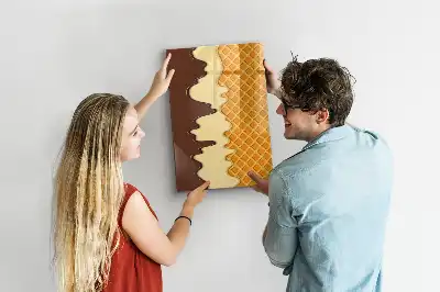 Lavagna magnetica cancellabile a secco con decorazione gelato